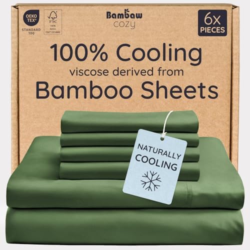 Bambaw 100% Viscose Derived from Bamboo Queen Sheet Set 6 Piece, Queen Size by Bambaw