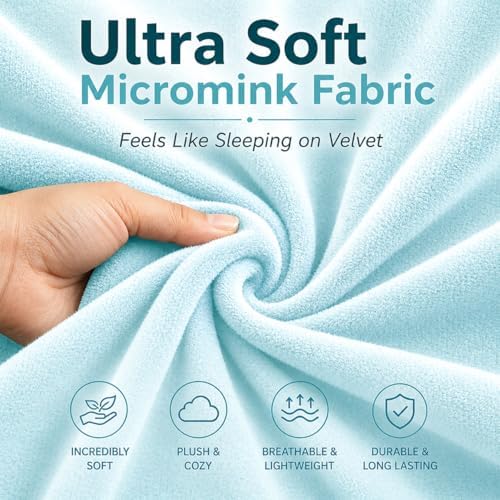 EVOLIVE Micromink Body Pillow Cover 21"x54", Zipper Closure - Image 2