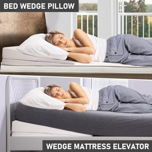 SUNYRISY Adjustable Wide Size Bed Wedge Pillow Wedge Mattress Topper - Image 3