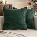 MIULEE Decorative Couch Throw Pillow Covers 16x16 Inch Dark Green 2 Pack by MIULEE
