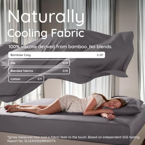 Bambaw King Sheets Set 4pcs, 100% Viscose Derived from Bamboo Sheets, King Size - Image 4