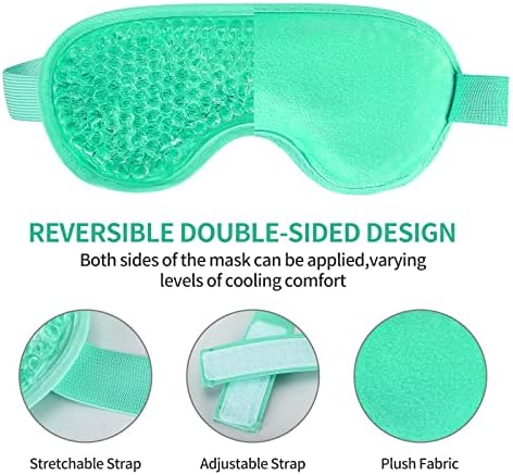 2PCS Gel Eye Mask Reusable Cold Therapy Gel Bead Eye Mask - Image 3