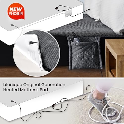 Electric Heated Mattress Pad King Size Dual Control Bed Warmer, Deep Pocket - Image 5
