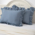 Mywinlle Navy Blue/White Gingham Plaid Pillow Shams Standard Size Set of 2 by Mywinlle