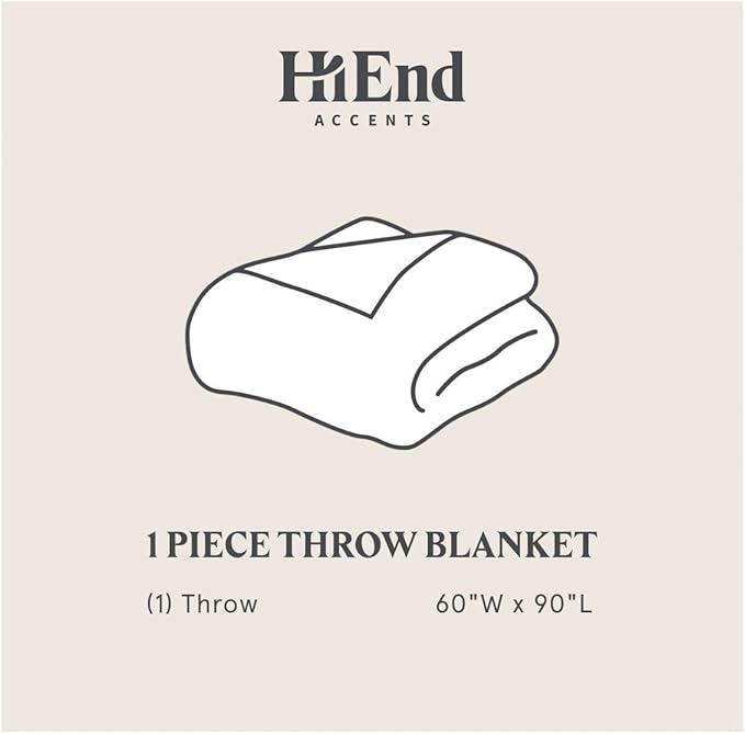 HiEnd Accents Teddy Throw Blanket, 60x90 inch, Midnight Blue, Boucle Throw Blanket, Soft Cozy Fluffy Classic Chic Casual Heavy Blanket, Modern Rustic Plush Comfy Warm Blanket for Bed, Sofa