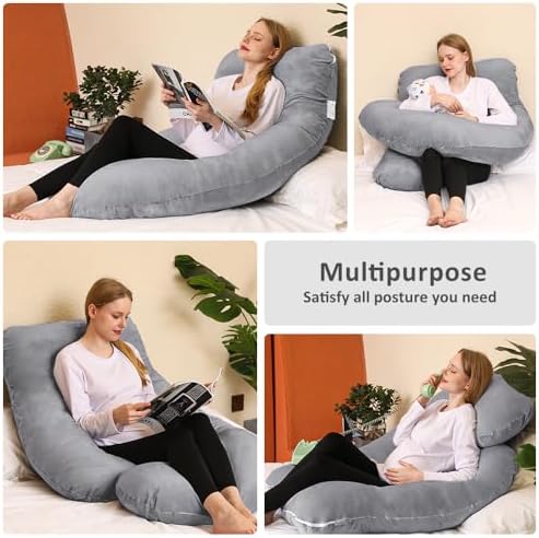 Chilling Home Memory Foam Pregnancy Pillow, J Shape Pregnancy Pillows - Image 4