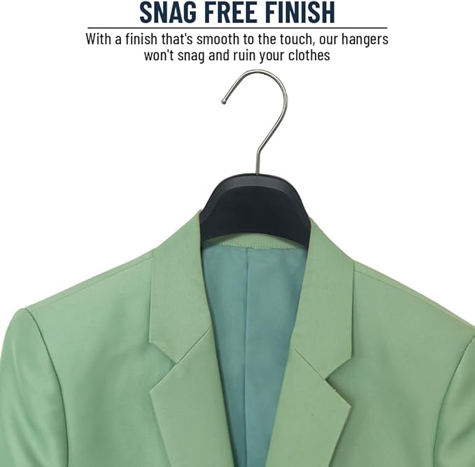 All Hung Up Hangers Plastic Coat Hangers, Clothes Hangers (Black, 36pk)