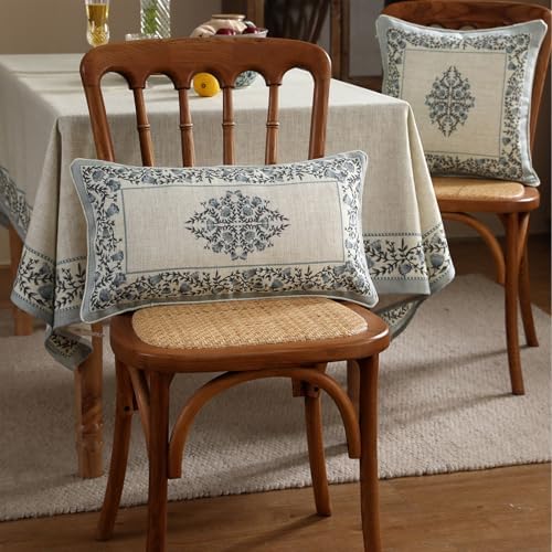 ISAENNE Designer Vintage Linen Throw Pillow Cover - Image 2