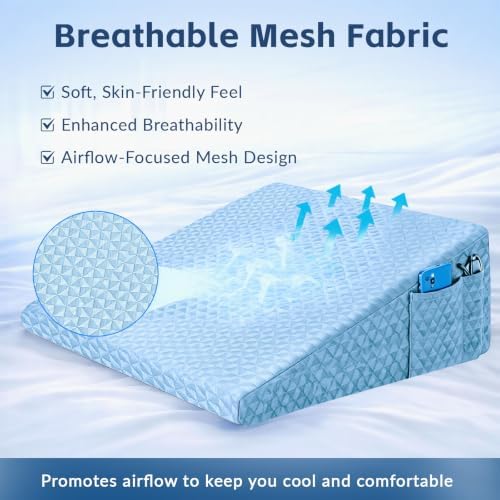 12" Wedge Pillow for Sleeping, Bed Wedge After Surgery, Back Pain Relief - Image 4