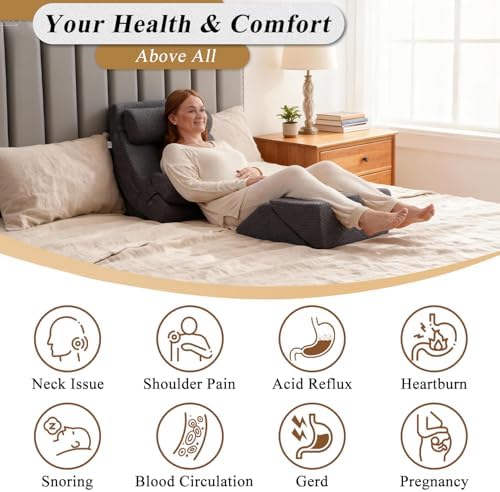 Axelrod 6PCS Orthopedic Bed Wedge Pillow Set, Post Surgery Foam - Image 6