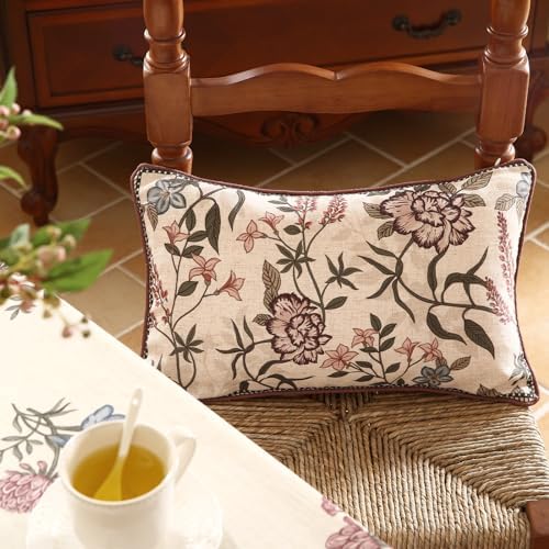 ISAENNE Designer Vintage Linen Throw Pillow Cover - Image 4