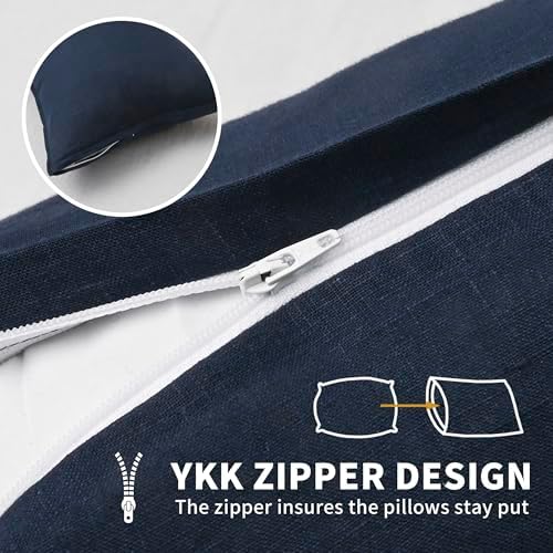 CHUFFED Linen Pillowcases 2 Pack 100% Linen Standard Pillow Cases, Breathable - Image 4