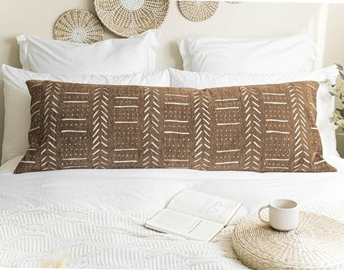 BlissBlush Decorativew Boho Body Pillow Cover 20x54, Boho Textured Oversize - Image 6