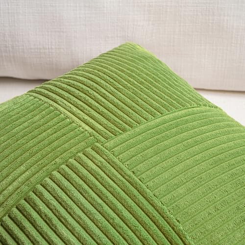 Fancy Homi Set of 2 Lime Green Euro Decorative Throw Pillow Covers 26x26 Inch - Image 3