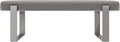 VANT Upholstered Bed Bench - Zigrino Mineral - Brushed Nickel - Contemporary Modern, Bedroom Bench Seat, Hallway, or Entryway