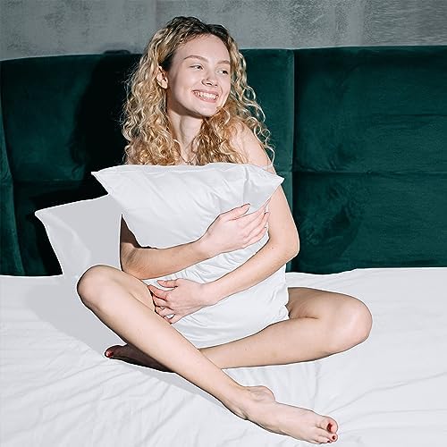 100% Egyptian Cotton Pillow Protectors Set of 2 King Size - Image 4