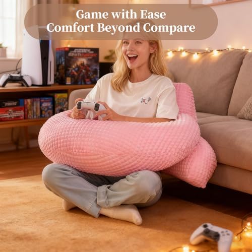 19" Reading Pillow for Bed, U Shaped Arm & Elbow Support - Image 2