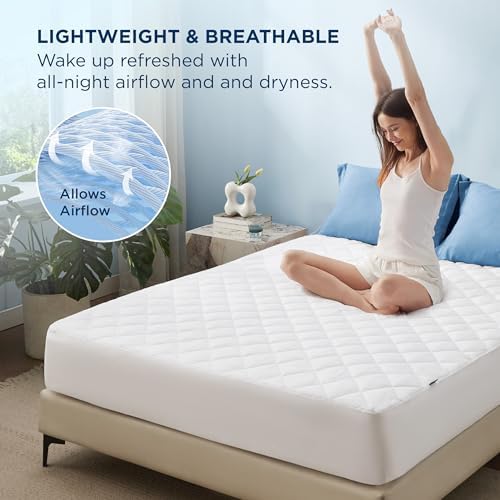 Bedsure Twin Mattress Protector, Quilted Waterproof Mattress Protector - Image 4