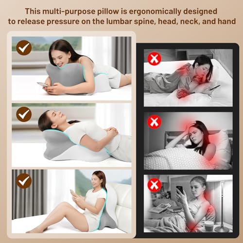 Memory Foam Ergonomic Wedge Pillow, Reading Pillow - Image 2