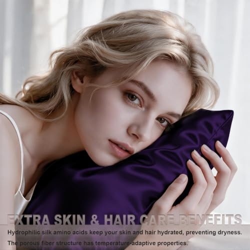 LYSHIN Silk Pillow Cases 2 Pack Queen Size - Image 3