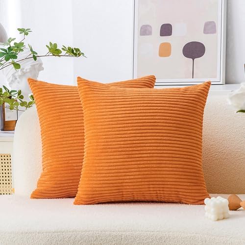 Home Brilliant Solid Accent Burnt Orange Pillow Covers Cases Solid Decorated by HomeBrilliant