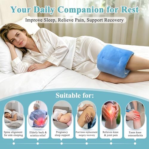 Knee Pillow for Side Sleepers, Leg Support Pillow Cushion for Side Sleeping - Image 6