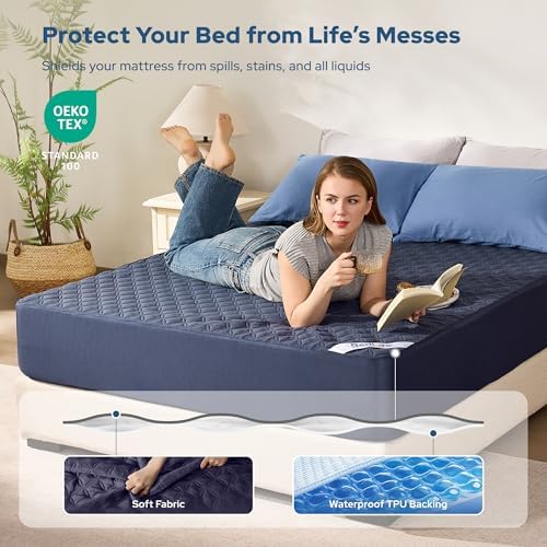 BEDLORE 2 Pack Waterproof Mattress Protector, Cal King Size Mattress Pad - Image 3