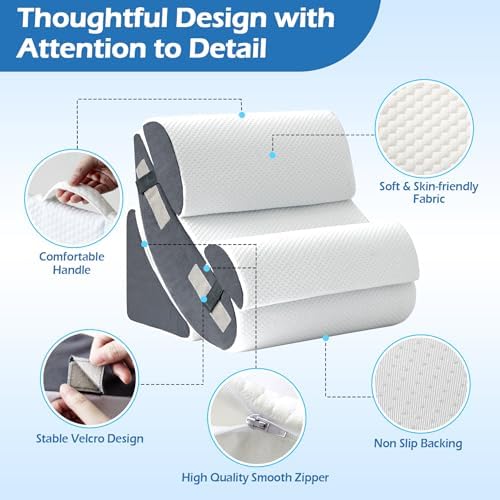 Ahpmeoa 6PCS Wedge Pillow Set for After Surgery, Sit Up Pillow - Image 5