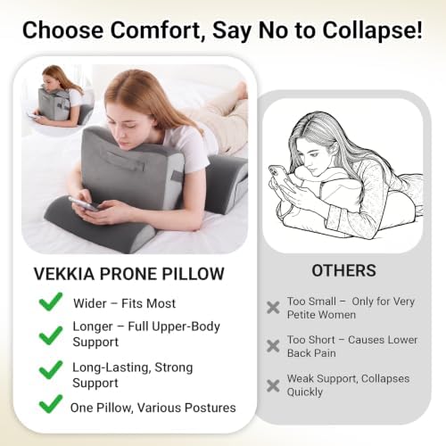 Vekkia XL Back Support Pillow, Dual-Layer Foam - Image 4