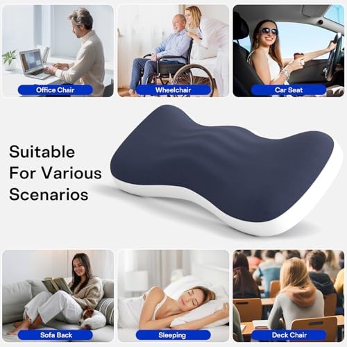 Lumbar Support Pillow for Bed, Memory Foam Pillow for Back Pain Relief - Image 5