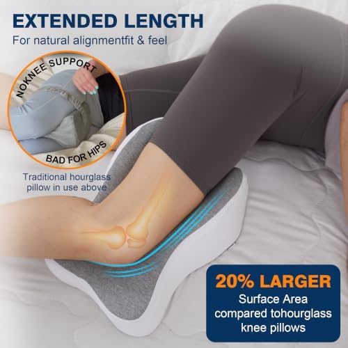 UJPFEO Knee Pillow for Side Sleepers, Memory Foam Leg Pillow - Image 7