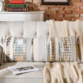AmHoo Chenille Striped Textured Boho Throw Pillow Covers Aesthetic by AmHootextile