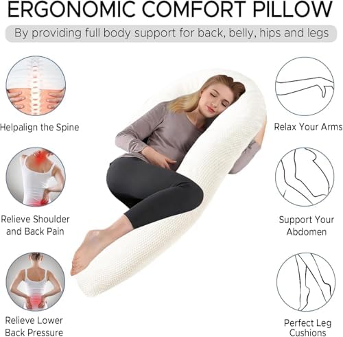 Body Pillow for Adults, Swan Pillow Insert for Sleeping, 49 Inch - Image 5