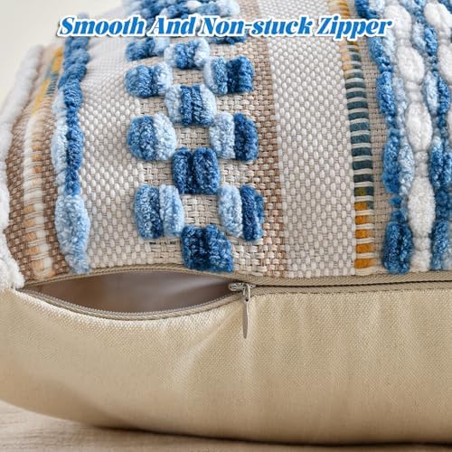 AmHoo Chenille Striped Textured Boho Throw Pillow Covers Aesthetic - Image 3