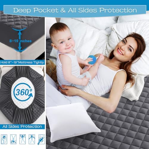 GRT Twin Size Waterproof Mattress Pad - Image 4