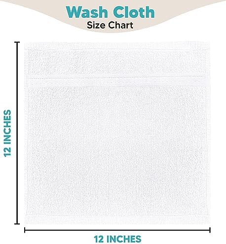 Towel and Linen Mart 100% Cotton- Wash Cloth Set -Pack of 4,Quick Dry,Luxurious,Absorbent,Soft Feel Spa & Hotel Perfect for Daily Use (12X12 White) - Image 7