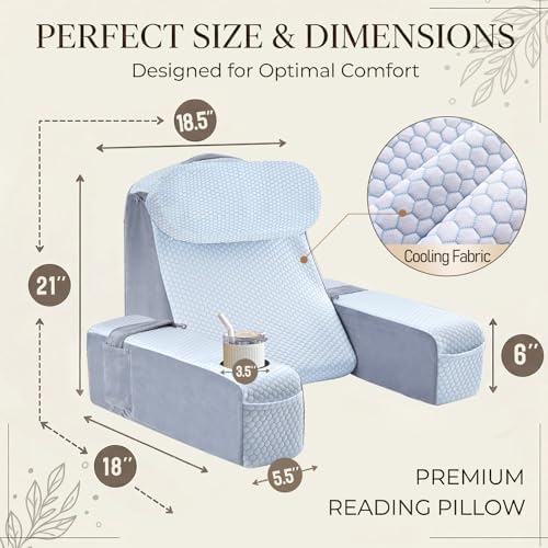 Reading Pillow for Adults, Back Pillow for Bed Sitting Up, Backrest Pillow for - Image 6