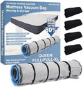 Foam Mattress Vacuum Bag with Blue Zipper & 4 Straps, Queen/Full/Full-XL by StorageLogic