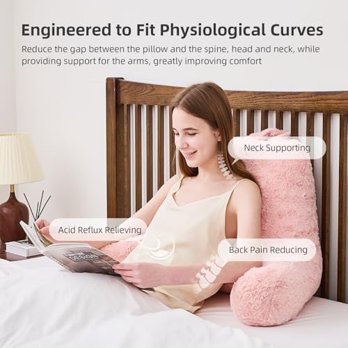 Reading Pillow, Rose Velvet Back Pillow - Image 3
