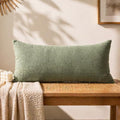 JoraLion Chenille Lumbar Pillow Covers 14X26 inch Olive Sage Green by JoraLion