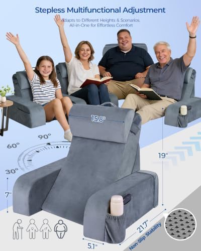 Kayfia Reading Pillow, 30-90° Stepless Adjust Angle & Height - Image 2