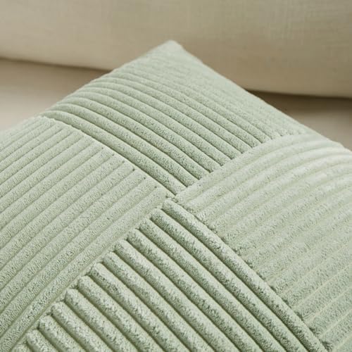 Fancy Homi 2 Packs Sage Green Lumbar Decorative Throw Pillow Covers 14x22 Inch - Image 3