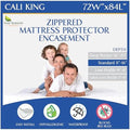 California King Size Mattress Protector Bed Bug Waterproof Zippered Cover by FourSeasonsEssentials