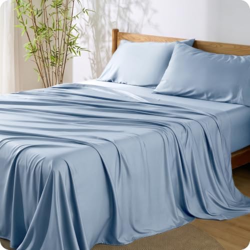 Bedsure PureWoven Rayon Derived from Bamboo, California King Sheet Sets by BEDSURE