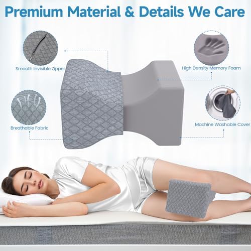 TranquilRelax Knee Pillow for Side Sleepers, Memory Foam Leg Pillow - Image 3