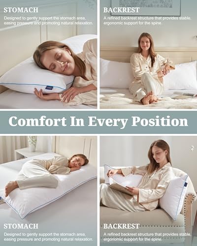 YZ HOME Long Body Pillow for Adults, Firm Body Pillow Shredded Memory Foam - Image 5