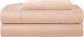 twinSheets Set, 100% Egyptian Cotton Sheets 400 Thread Count 3 Piece Soft Sateen Weave twinBed Set Fits Upto 17", Machine Washable No Pill, Hotel Collection Sheet & Pillowcase Sets- Blush