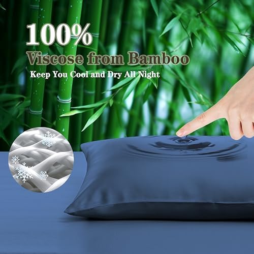 Bamboo Viscose Zipper Pillow Cases King Size Set of 4 - Image 3