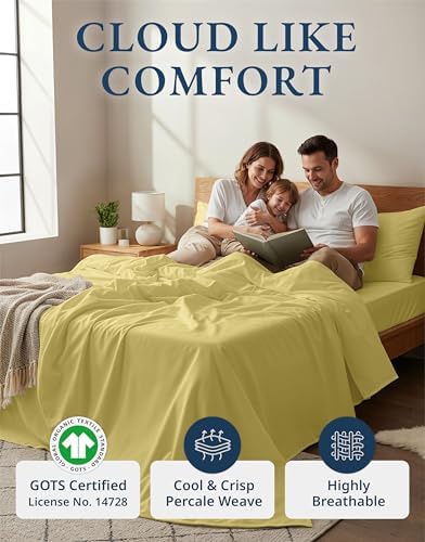 LANE LINEN Full Size Bed Sheets 100% Organic Cotton Soft 4pc - Image 2