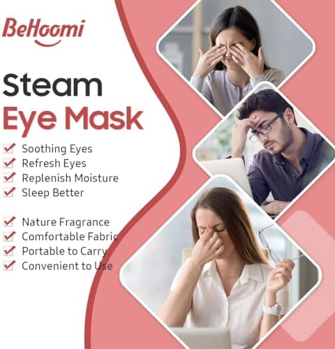 BeHoomi 20 Packs Steam Eye Mask, Heated Eye Mask Warm Compress - Image 3